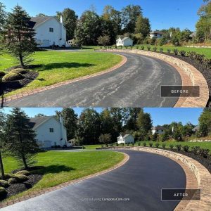 Results before and after sealcoating a driveway. Does Sealcoating worth the money?