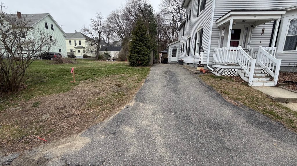 Before — Driveway extension in Clinton MA