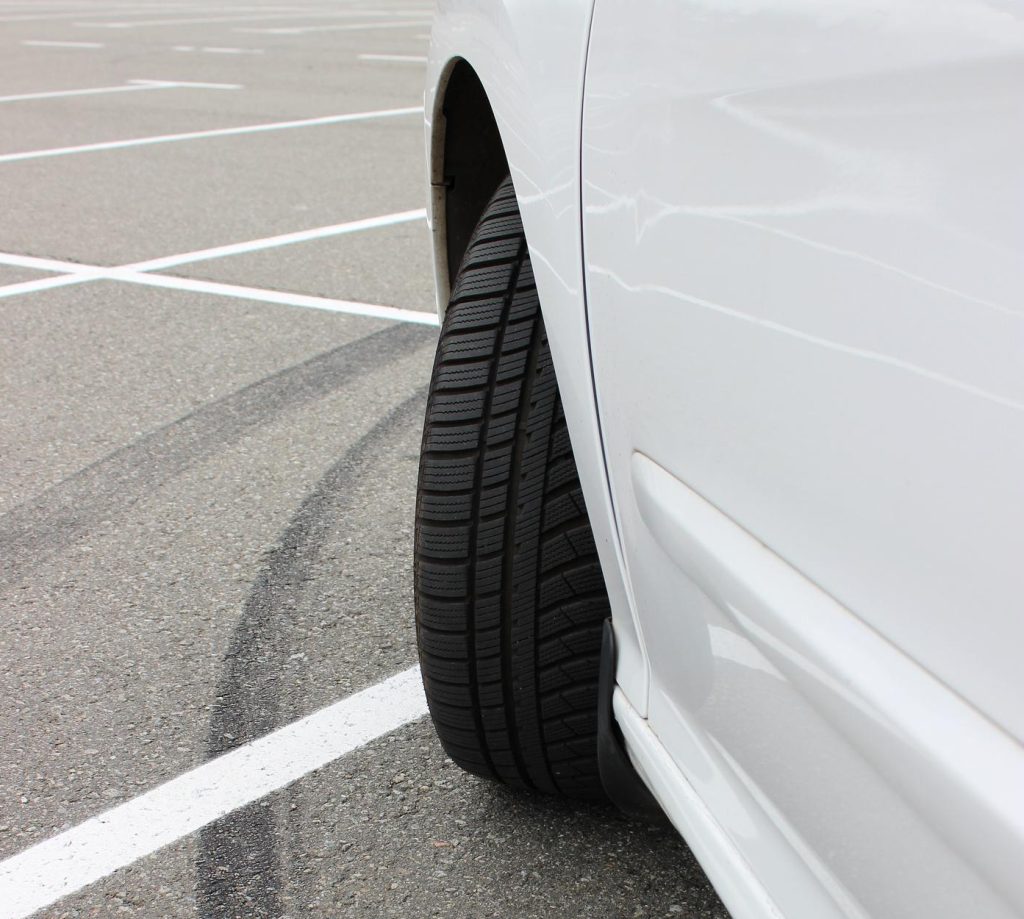 Do not turn the wheels while parked