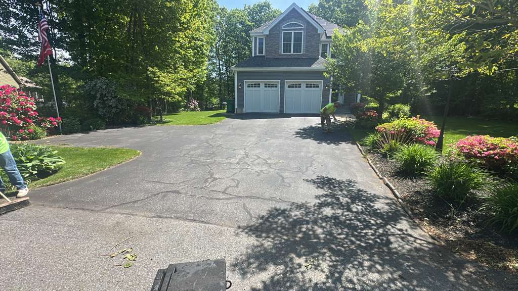 Before — Sealcoating in Fitchburg Driveway