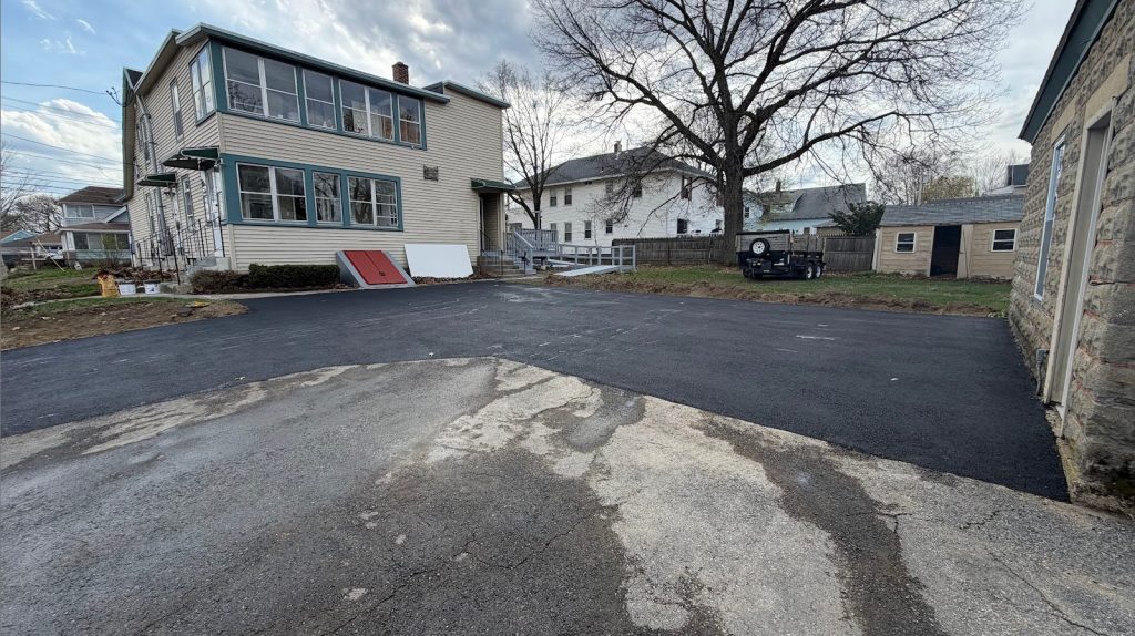 Leominster MA completed driveway extension and asphalt installation