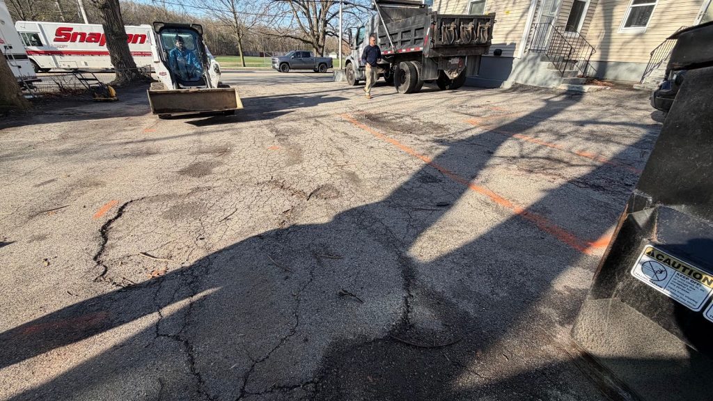 Before — Asphalt patching in Lowell MA