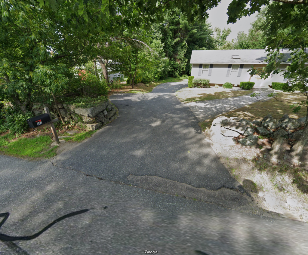 Original Driveway before the replacement in Milford, MA