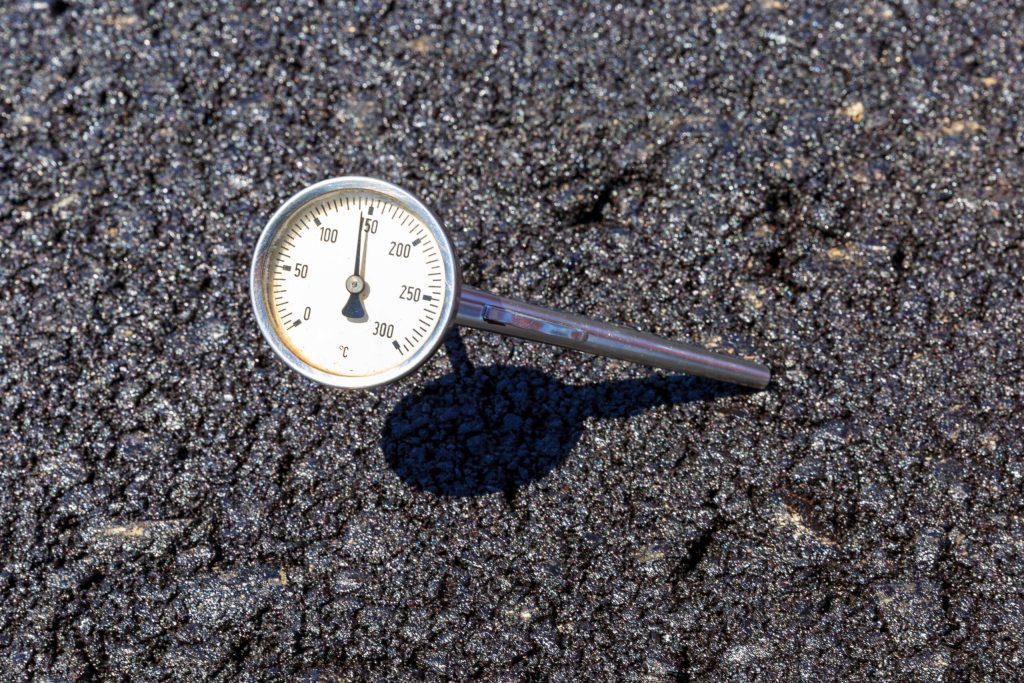 Be careful with hot weather on your new asphalt